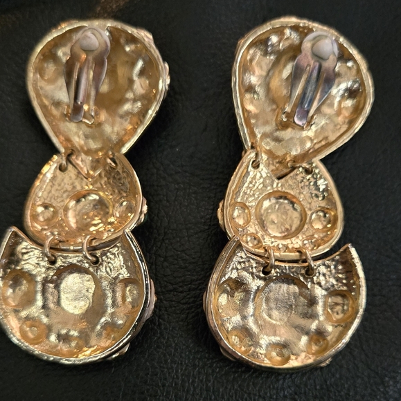 New York & Co. Elegant Multicolor Statement Clip On Earrings - Picture 5 of 6